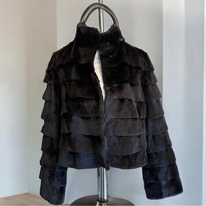 Vintage  Rabbit fur sheared fur jacket coat.